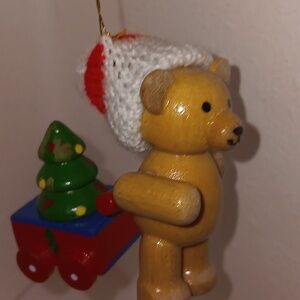 Vintage Baby bear with 1st. Christmas tree